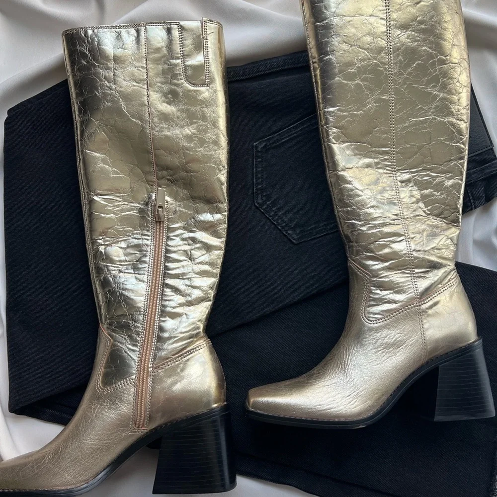 Vince Camuto Gold Sangeti Boots 👢